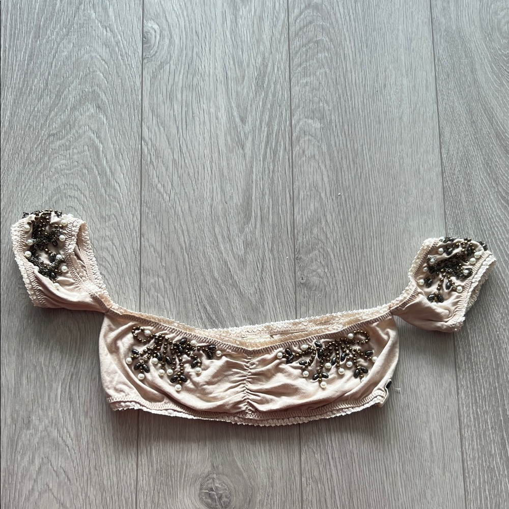 Free People Embellished Off-Shoulder Bandeau